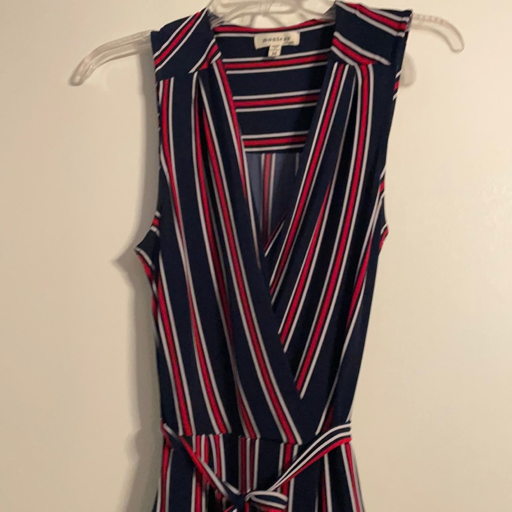 Striped Jumpsuit with pockets.